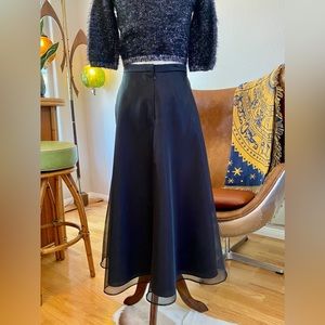 Gorgeous David’’s Bridal Black Circle Skirt, Organza, Goth Wedding Sz 10